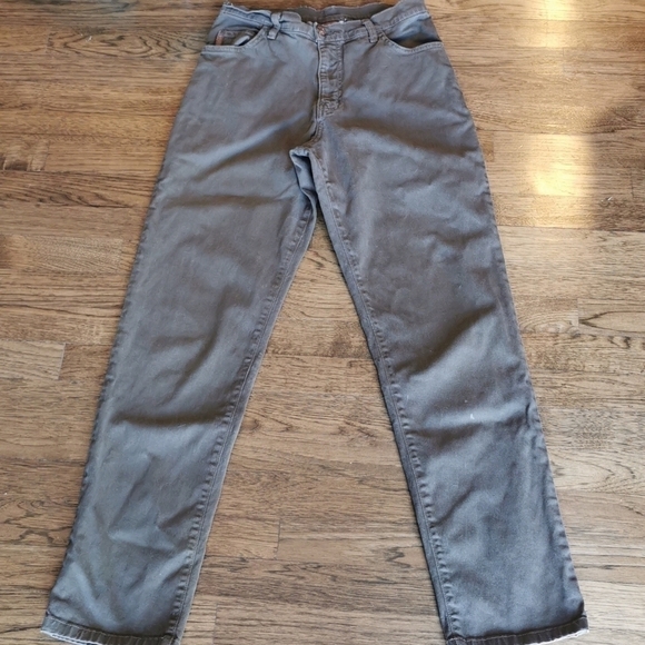 VINTAGE Jeans Hi-Waisted Stretch Olive Green XXS - Picture 2 of 9